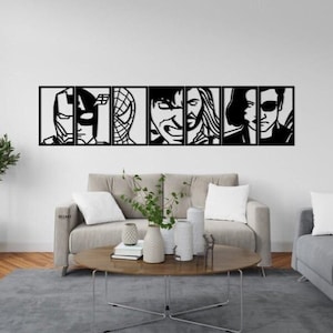 avengers pano DXF laser ,plasma cuter file for your living room or club