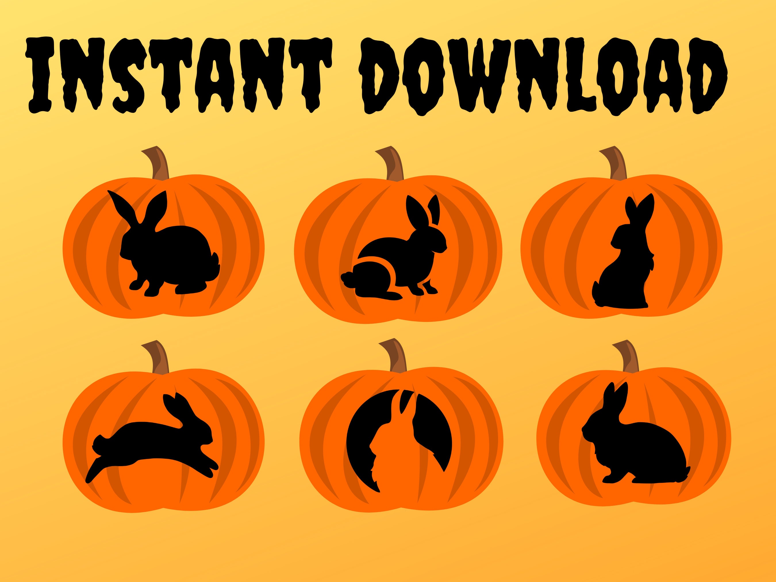 Rabbit Pumpkin Carving Stencils 12 Unique Halloween Jack O lantern Carving Patterns Etsy Canada