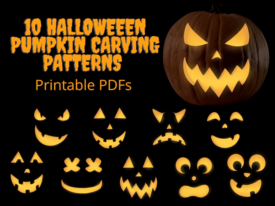 Classic Halloween Jack O'lantern Carving Stencils 10 Fun