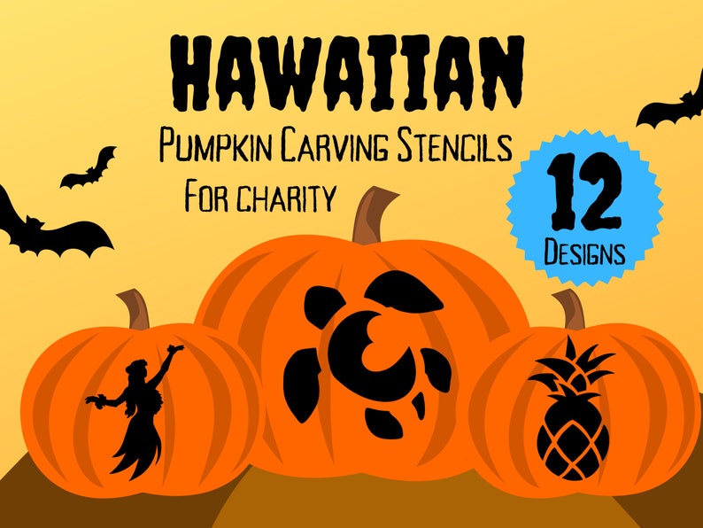 Hawaiian Pumpkin Carving Stencils 12 Unique Halloween Jack - Etsy Australia