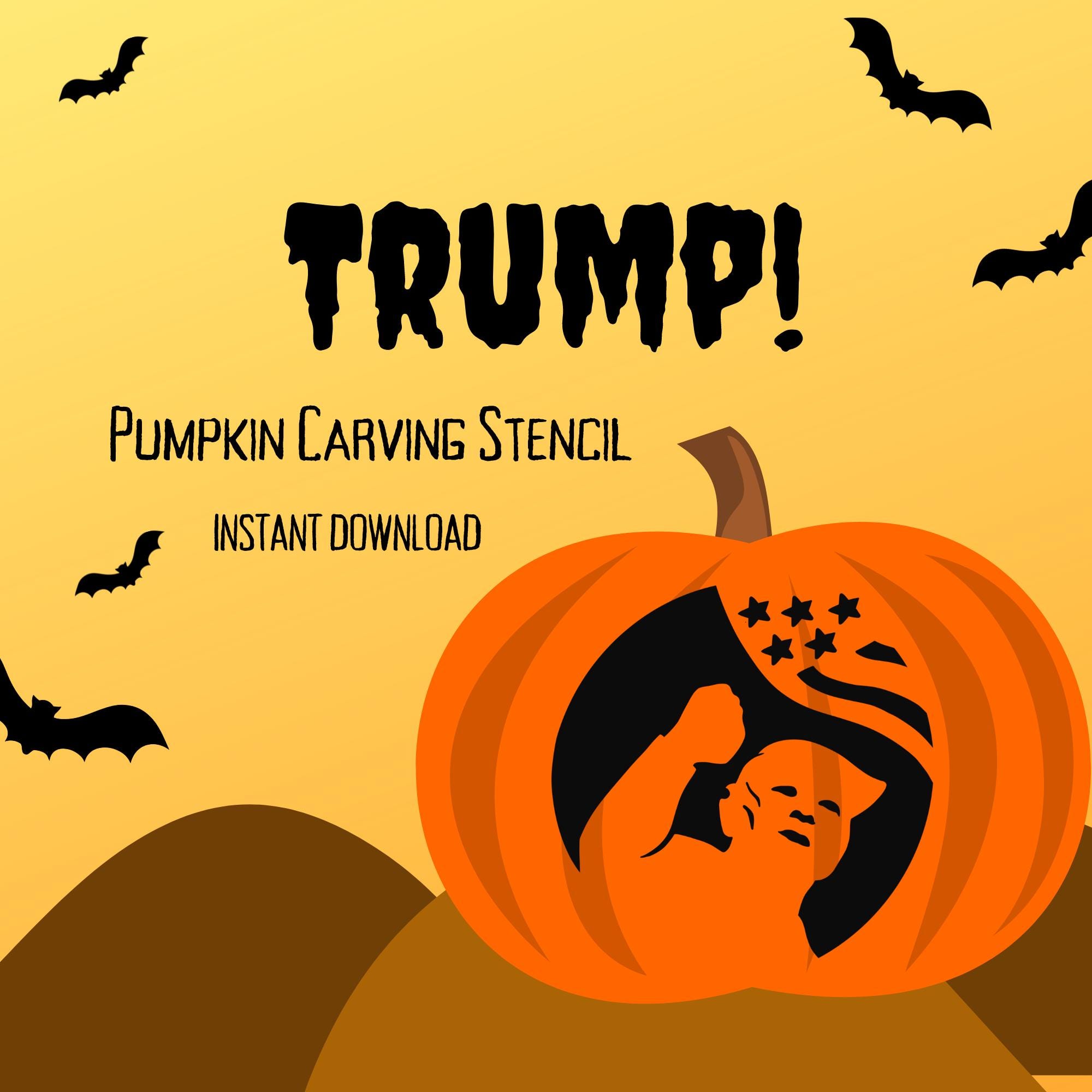 trump-failed-assassination-pumpkin-carving-stencil-1-unique-halloween-jack-o-lantern-carving-pattern-etsy