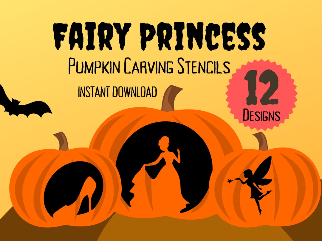 Fairy Princess Pumpkin Carving Stencils 12 Unique Halloween Jack O fairy-princess-pumpkin-carving-stencils-12-unique-halloween-jack-o