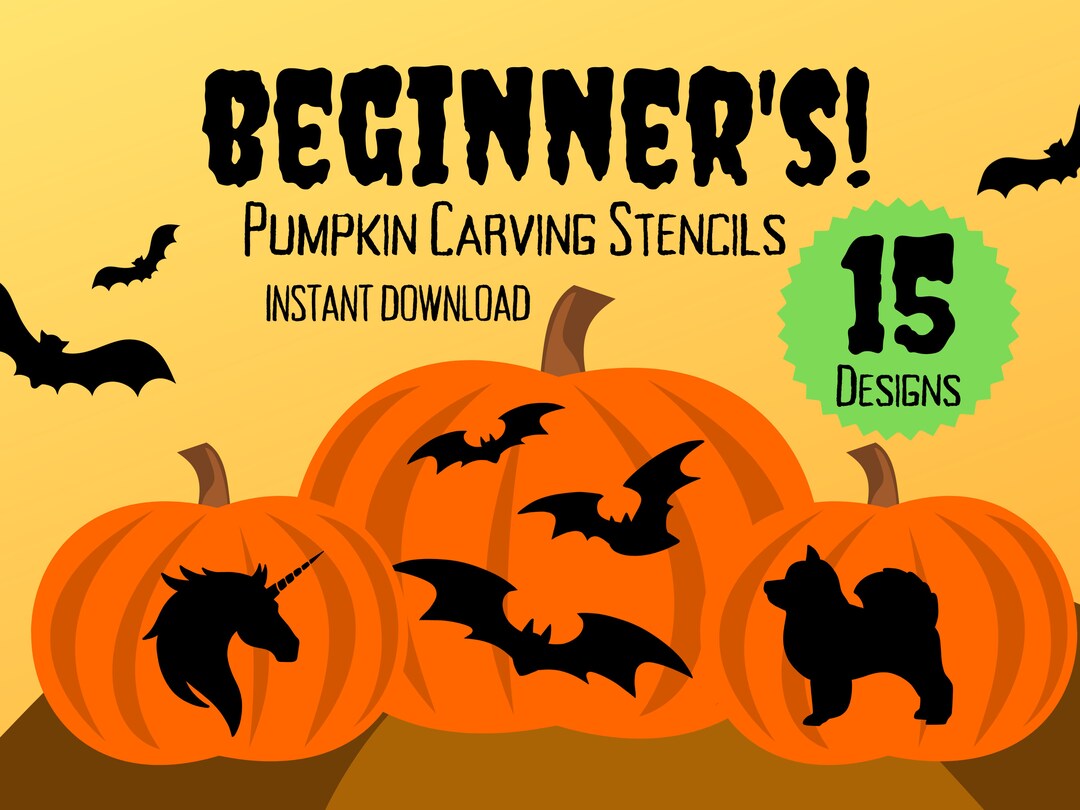 Easy Pumpkin Carving Stencils for Beginners 15 Unique and