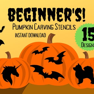 Easy Pumpkin Carving Stencils for Beginners | 15 Unique and Simple Halloween Jack O&#39;Lantern Patterns