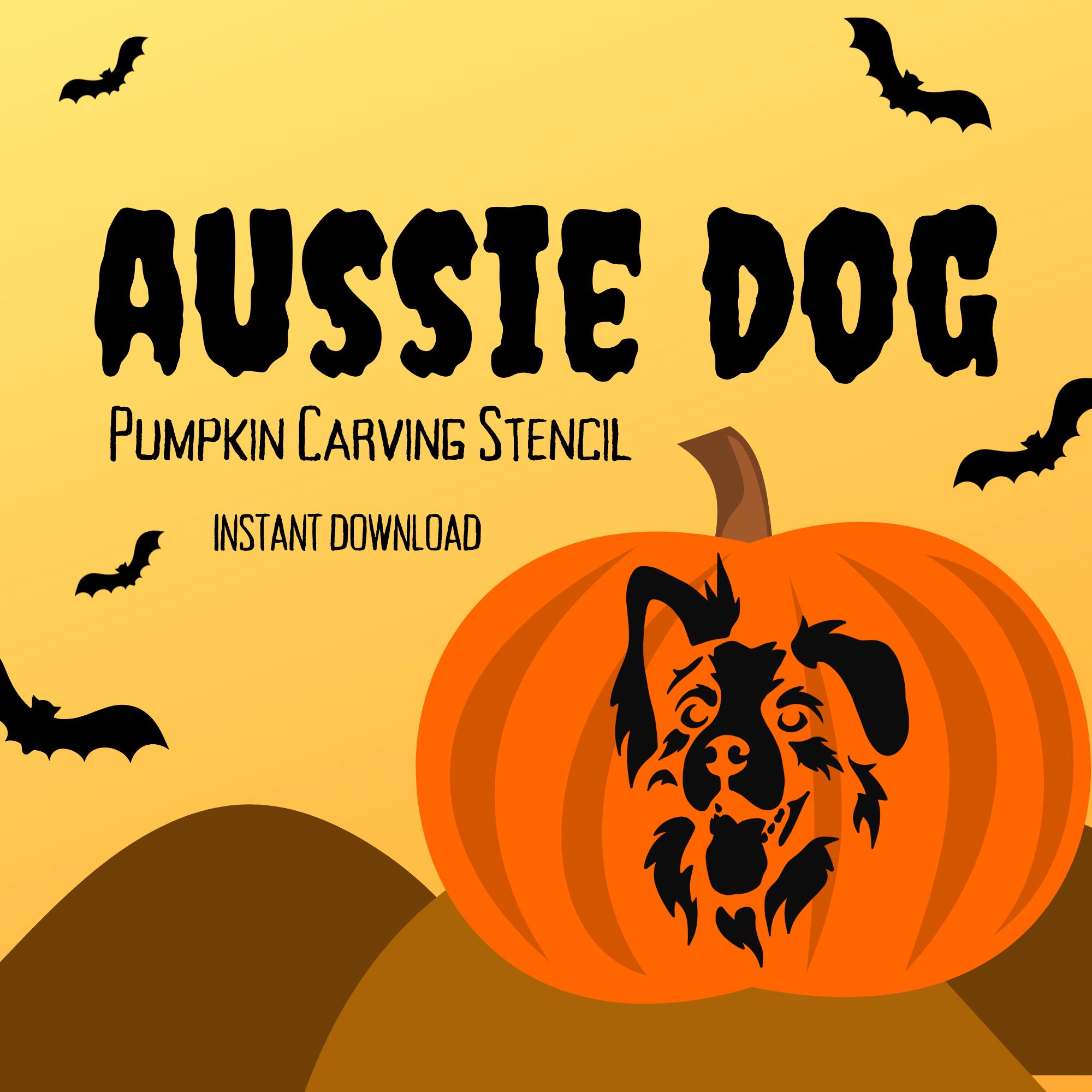 aussie-dog-pumpkin-carving-stencil-1-unique-pet-dog-halloween-jack-o-lantern-carving-pattern-for-intermediate-to-advanced-carvers-etsy