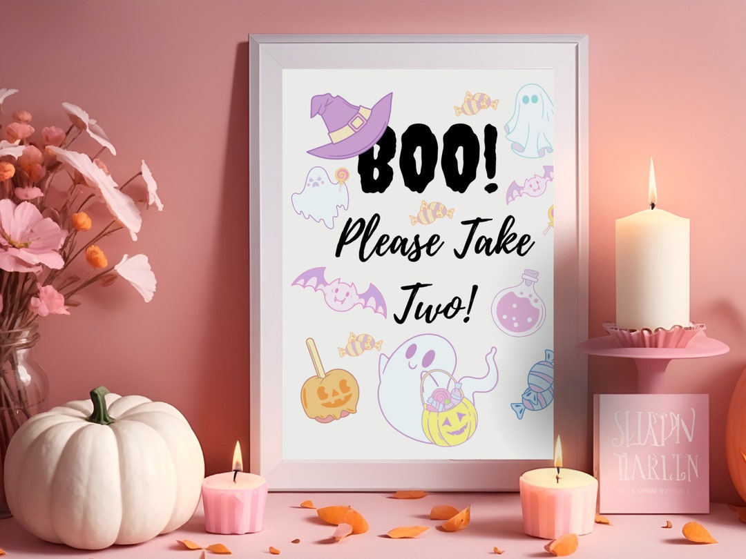 Please Take Two Printable Trick or Treating Poster for Halloween ...