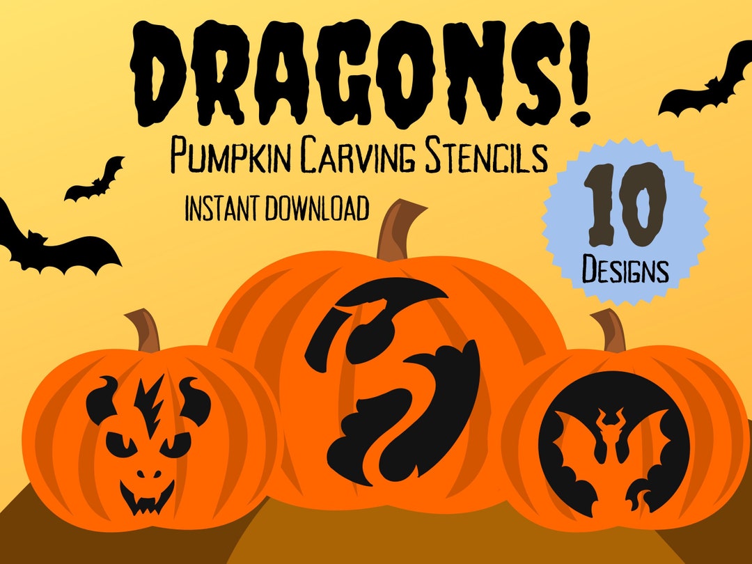 Dragon Pumpkin Carving Stencils for a Spooky Halloween  10