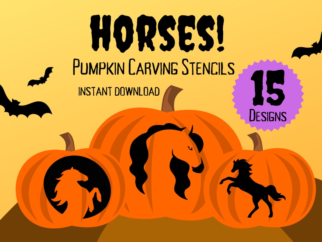 Horse Pumpkin Carving Stencils 15 Unique Halloween Jack