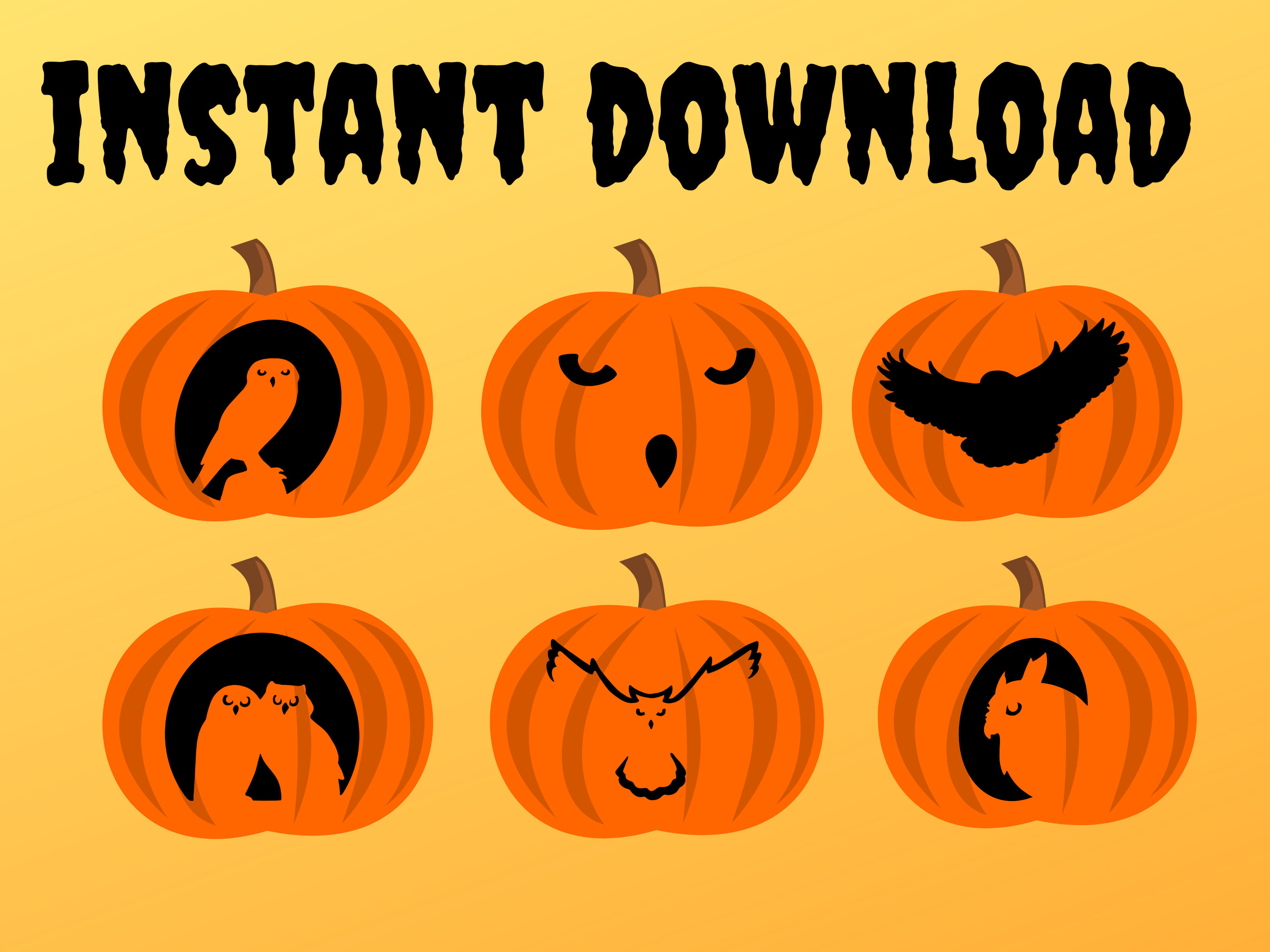 Pochoirs Numériques Chauve-souris Citrouille, Motifs Citrouilles D'Halloween - Canada