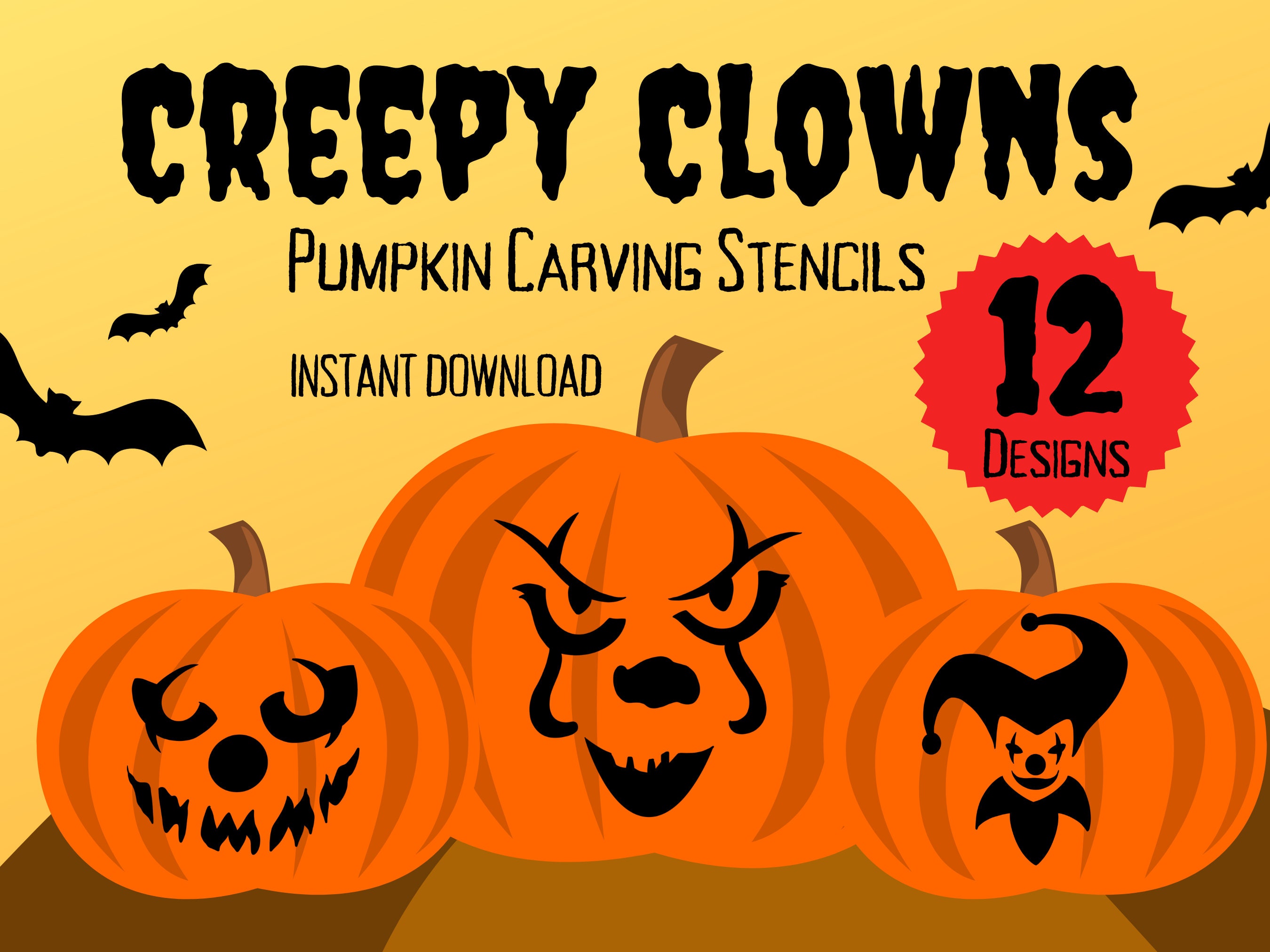 Creepy Clown Pumpkin Carving Stencils 12 Unique Halloween Jack O creepy-clown-pumpkin-carving-stencils-12-unique-halloween-jack-o