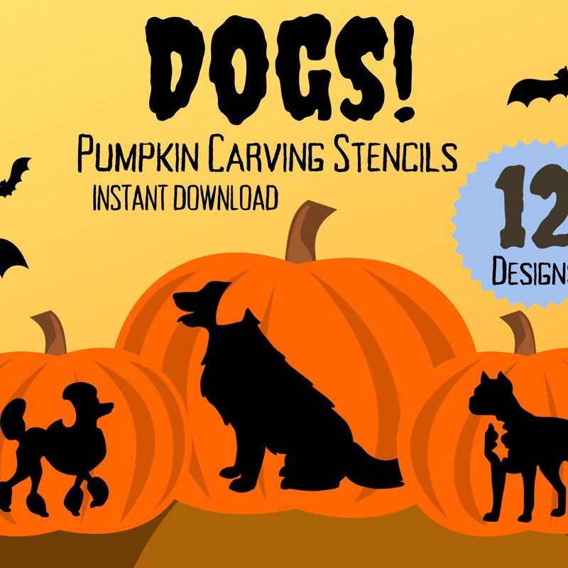 Poodle Pumpkin Stencil - Etsy