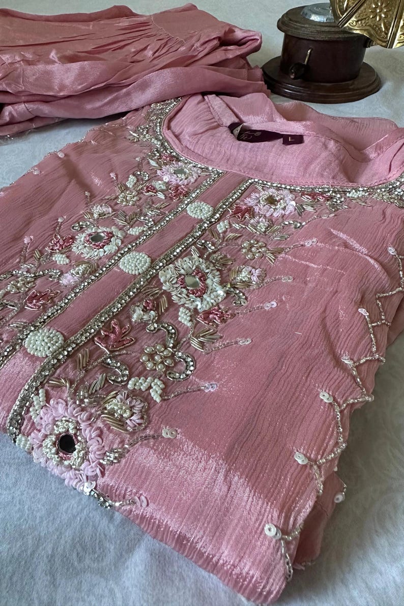 Pink Palazzo 3 Pc Suit Set - Etsy