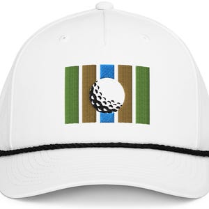 Embroidered Golf Course Hat: Rope Accent, Adjustable Snapback