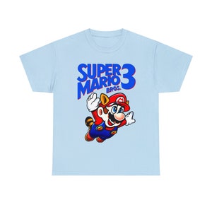 T-shirt con poster del gioco Super Mario Bros 3 Nes, colore naturale, tutte le taglie dalla S alla 5XL in cotone