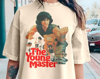 ジャッキー・チェン V3 ナチュラル Tシャツ 映画ポスター レトロ