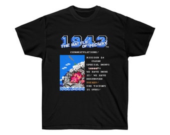 1943 NES Famicom game 8 bit screen T Shirt Arcade classic vintage retro design all sizes