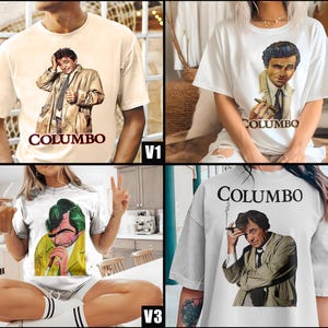 刑事コロンボ グラフィック Tシャツ Tシャツ Columbo 映画T Vintage Columbo V1 Natural T Shirt Movie Poster Retro Vintage