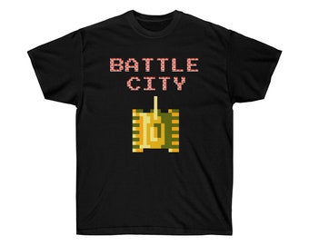 Battle City Tank Logo NES Famicom game 8 bit stage screen T Shirt Arcade classic vintage retro design all sizes
