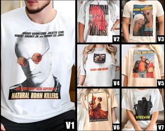 ナチュラルボーンキラーズ V1 ナチュラルTシャツ 映画ポスター レトロ