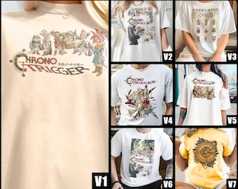 ヴィンテージ クロノトリガー V1-V7 ナチュラル Tシャツ 映画ポスター