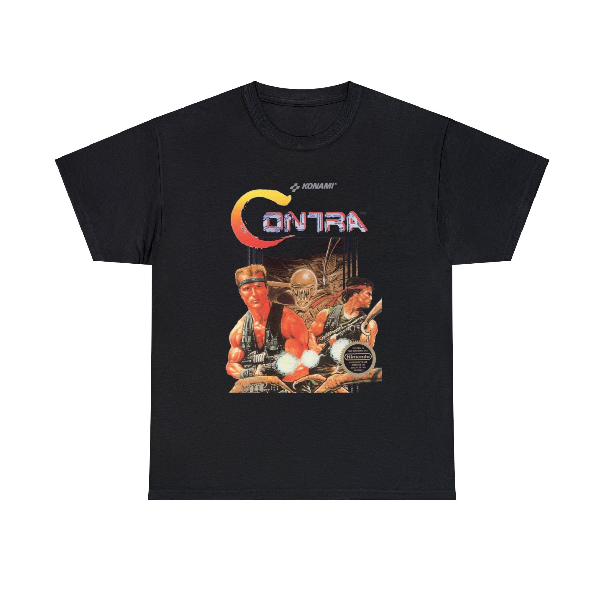 Contra BOX 8 Bit Game Nintendo NES Famicom Black Unisex Softstyle