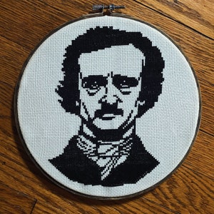 Edgar Allan Poe Cross Stitch Pattern PDF