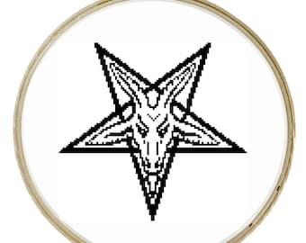 Padrão de ponto cruz da Igreja de Satanás Baphomet