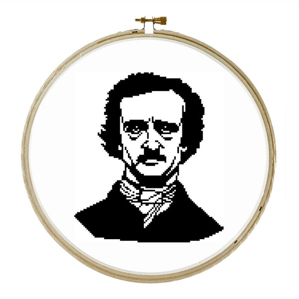 Edgar Allan Poe Cross Stitch - Etsy