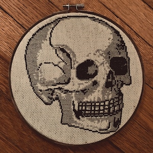 Anatomical Skull Cross Stitch Pattern PDF