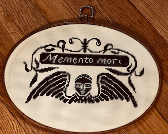 New England Memento Mori Grabstein Kreuzstich Anleitung PDF