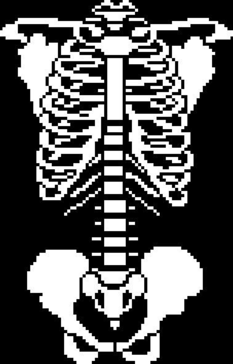 Skeleton Rib Bones Patterns Skeleton Rib Cage Cross Stitch Pattern PDF - Etsy