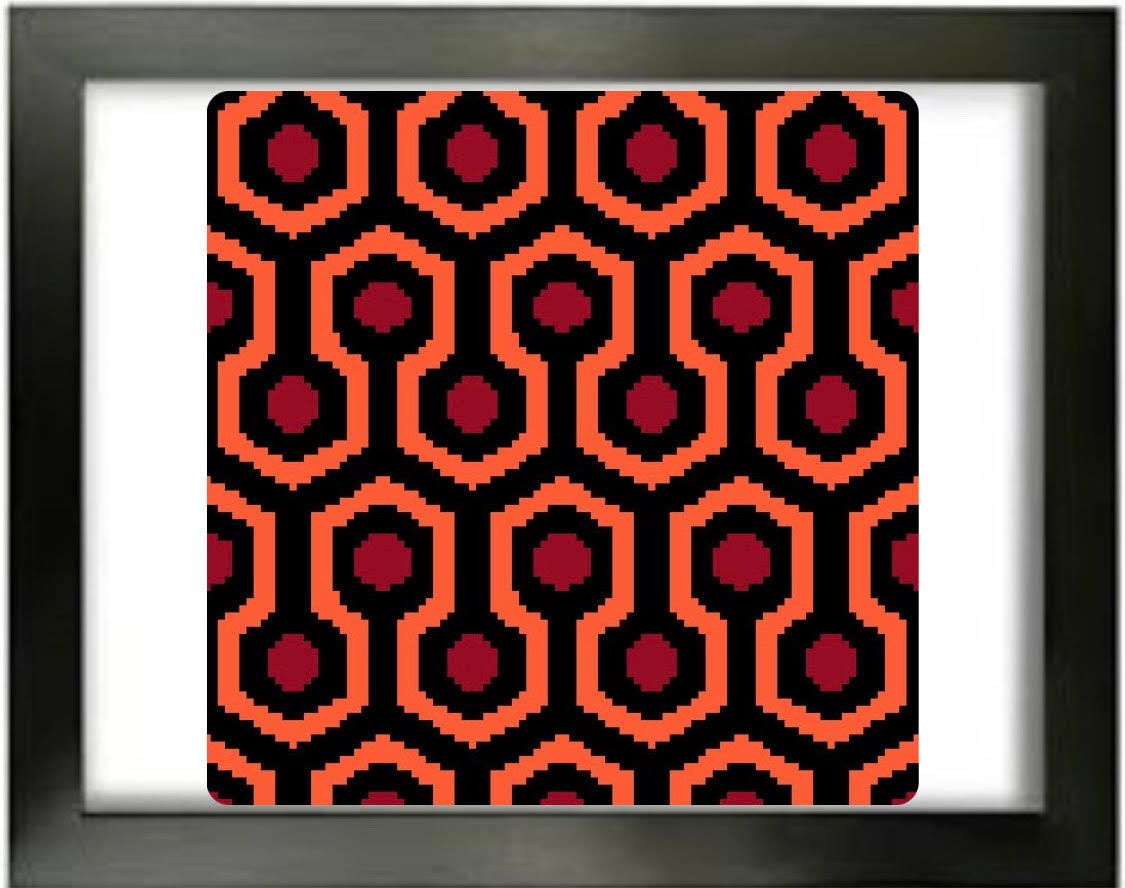 Stanley Kubrick Horror - the Shining Carpet - Cross Stitch Pattern