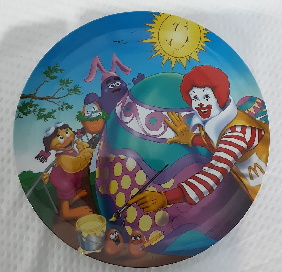 Vintage Mcdonald's 1998 Ronald Mcdonald Plate Etsy