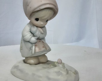 Precious Moments "February" porcelain bisque figurine