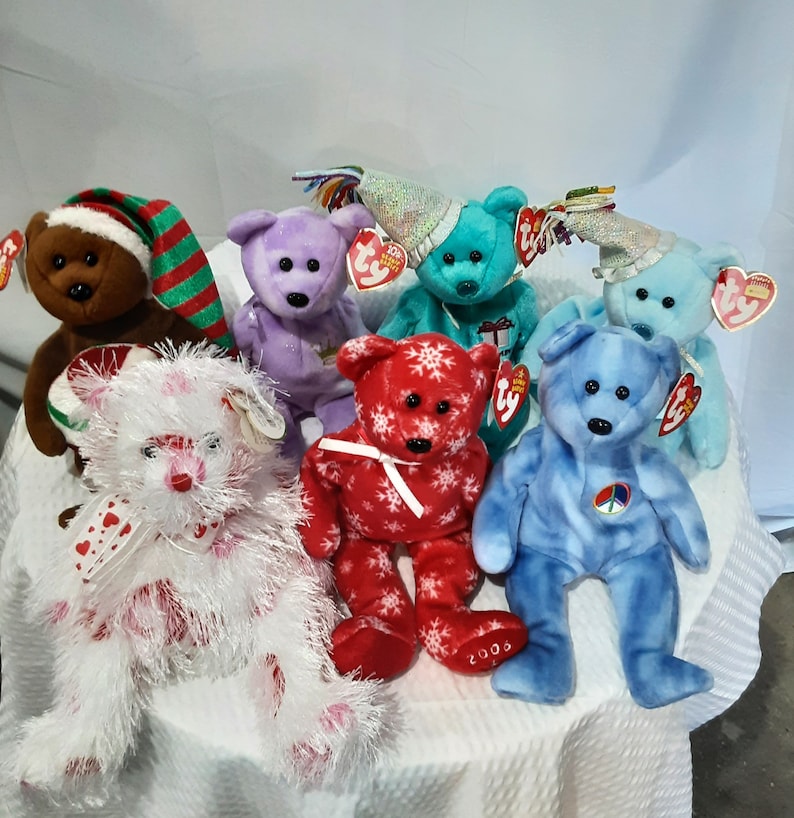 Ty Beanie Babies. Lot of 7 Beanies Etsy