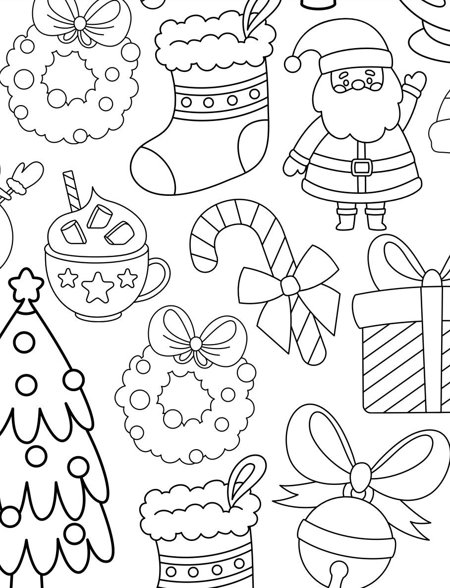 Christmas Coloring Pages - Etsy