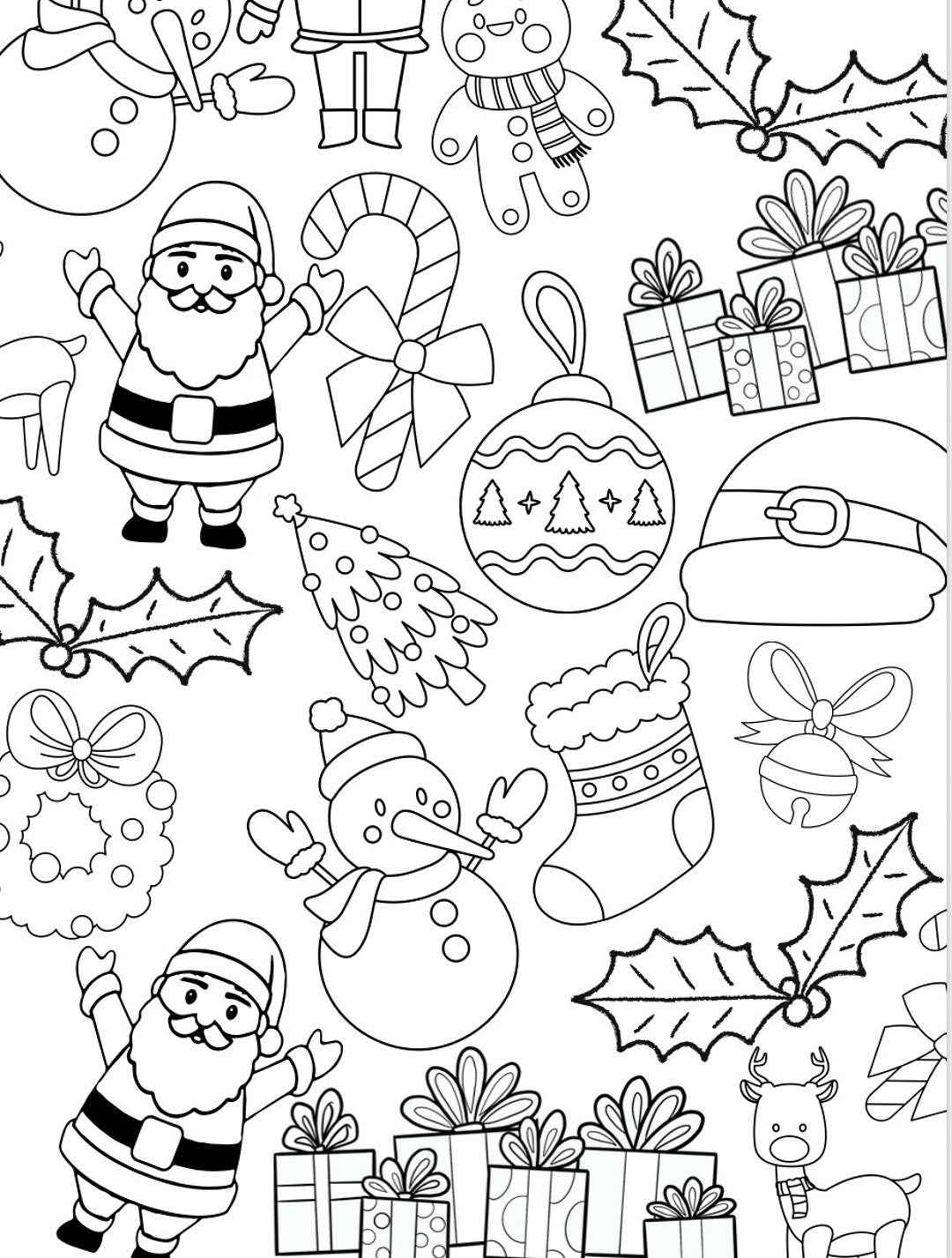 Christmas Coloring Pages - Etsy