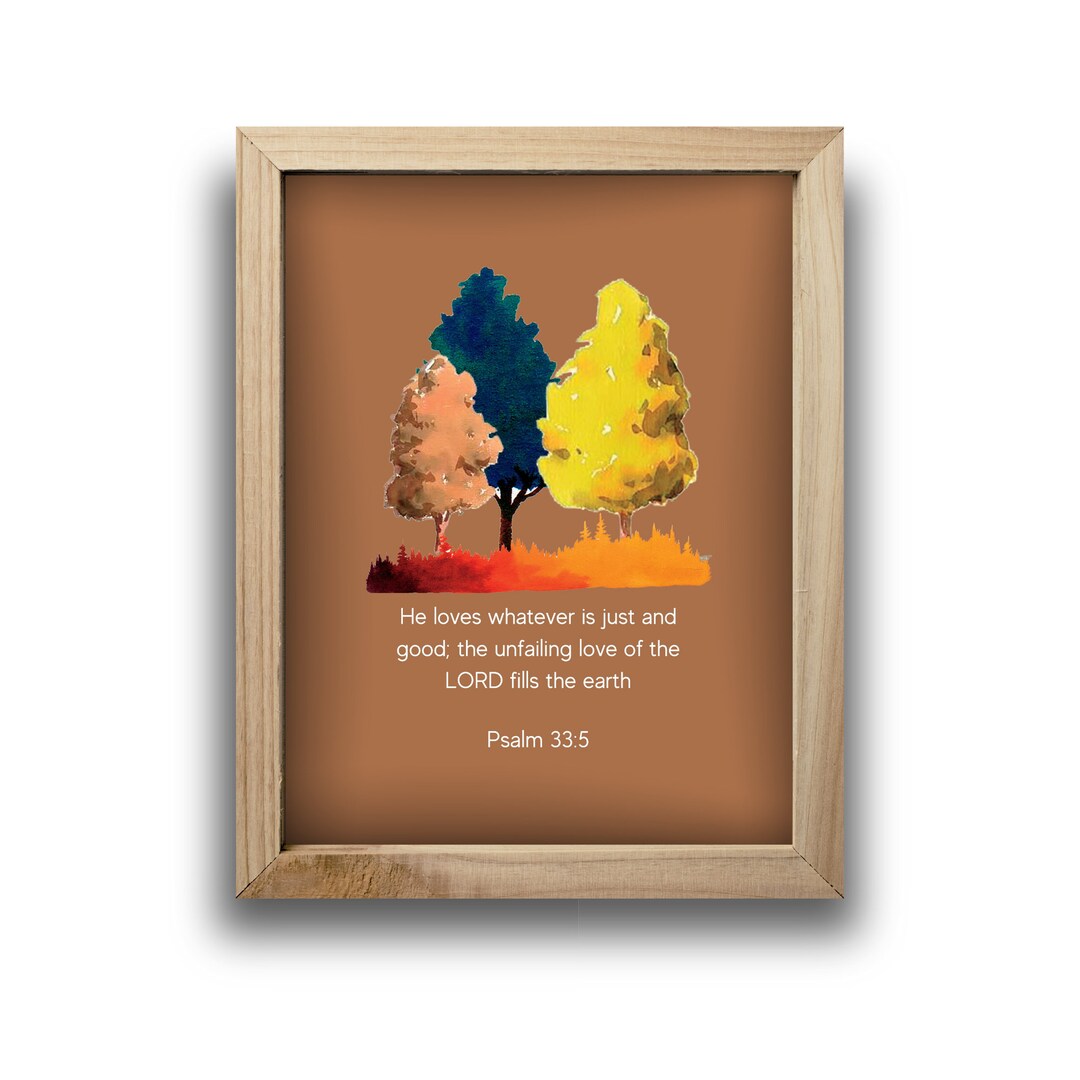 Printable Watercolor Trees Bible Verse Art, Jesus's Scripture Christian ...