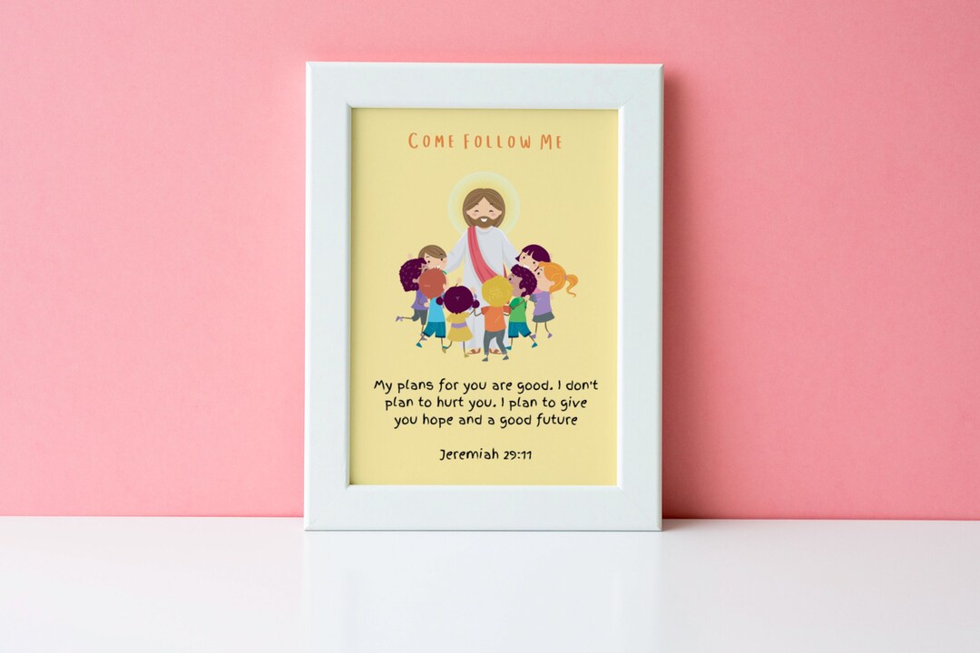 Kids Christian Playroom Home Decor, Minimalistic Prints, Digital ...