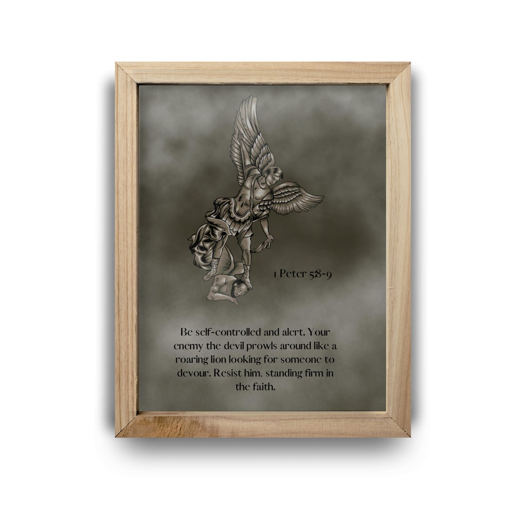 Resisting the Devil Bible Verse Wall Art, Printable Faith in Jesus ...