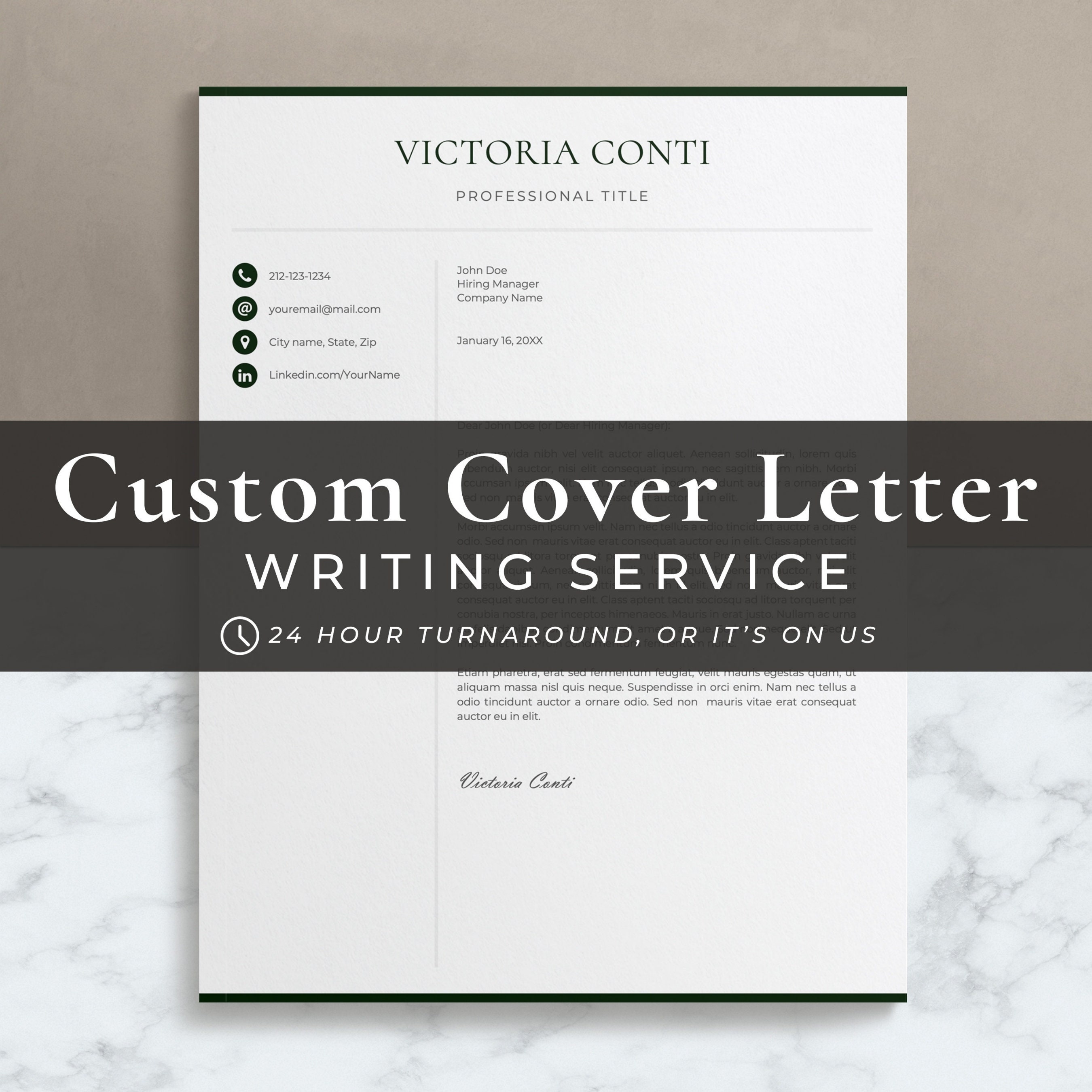 Custom Cover Letter Writing Service Cover Letter Service Resume CV Template Personalized Cover