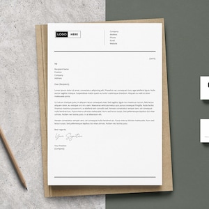 Plantilla de membrete, membrete comercial, diseño de membrete, plantilla de membrete para Word, Google Docs, plantilla de membrete profesional
