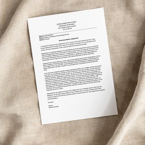 Carta de recomendación universitaria / Plantilla de carta de recomendación / Carta de referencia / Carta de carácter / Descargar / Académico / Universidad