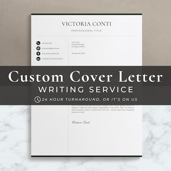 Custom Cover Letter Writing Service | Cover Letter Service | Resume | CV Template | Personalized Cover Letter | Writing Service | Template