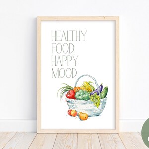 Vegetable Watercolor Art Print | Printable Aesthetic Kitchen Wall Decor