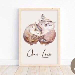 Boho Owl Nursery Wall Art - Printable, Perfect Baby Shower Gift and Zen Decor