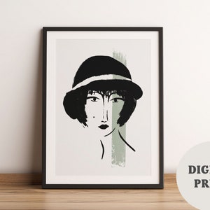 Mid Century Modern Wall Art | Minimalist Vintage Art Print | Digital Download Art