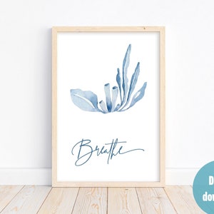 Printable Sea Shell Bathroom Wall Art Decor | Calming Zen Wall Art Decor
