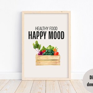 Vegetable Watercolor Art Print | Printable aesthetic kitchen wall decor
