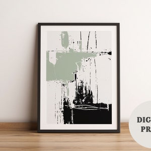 Mid Century Modern Wall Art |  Minimalist Printable Abstract Art Print | Digital Download Poster Art